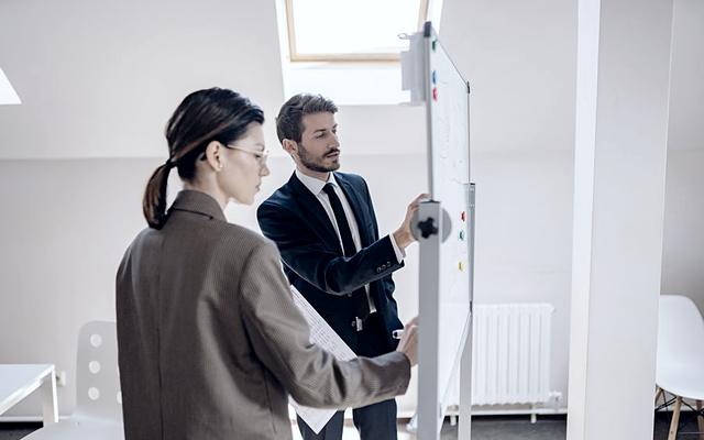 Strategieplanung am Whiteboard